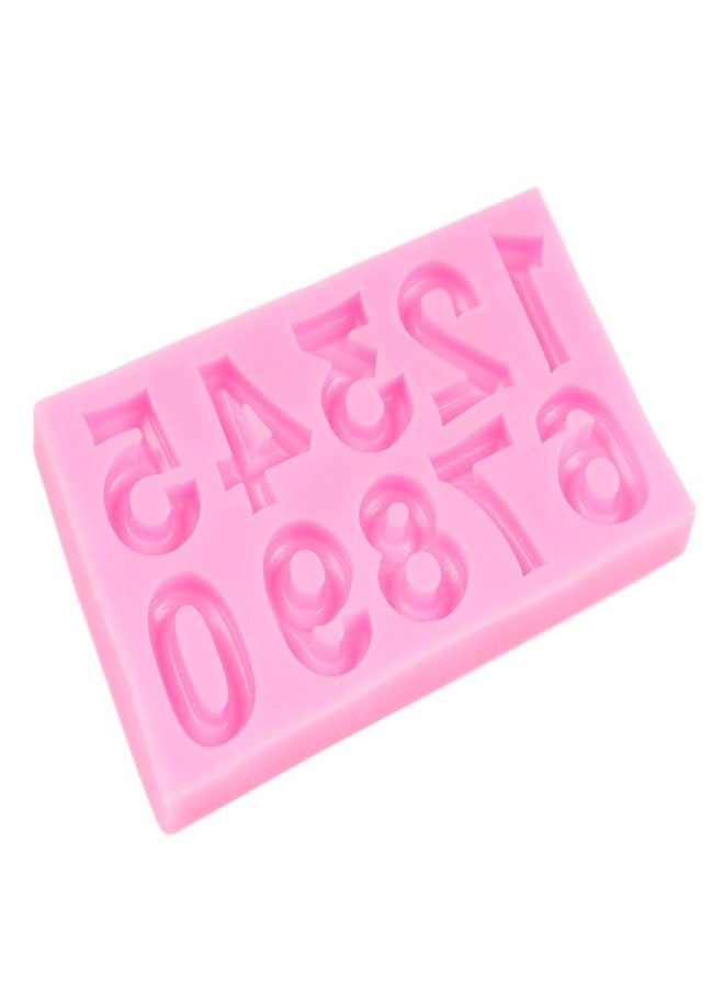 QDMOLDS قوالب سيليكون ثلاثية الأبعاد للفوندان بأرقام من 0 إلى 9، قوالب شوكولاتة فوندان لتزيين الكيك، زينة الكب كيك، حلوى، عجينة سكر، طين بوليمر - Image 3