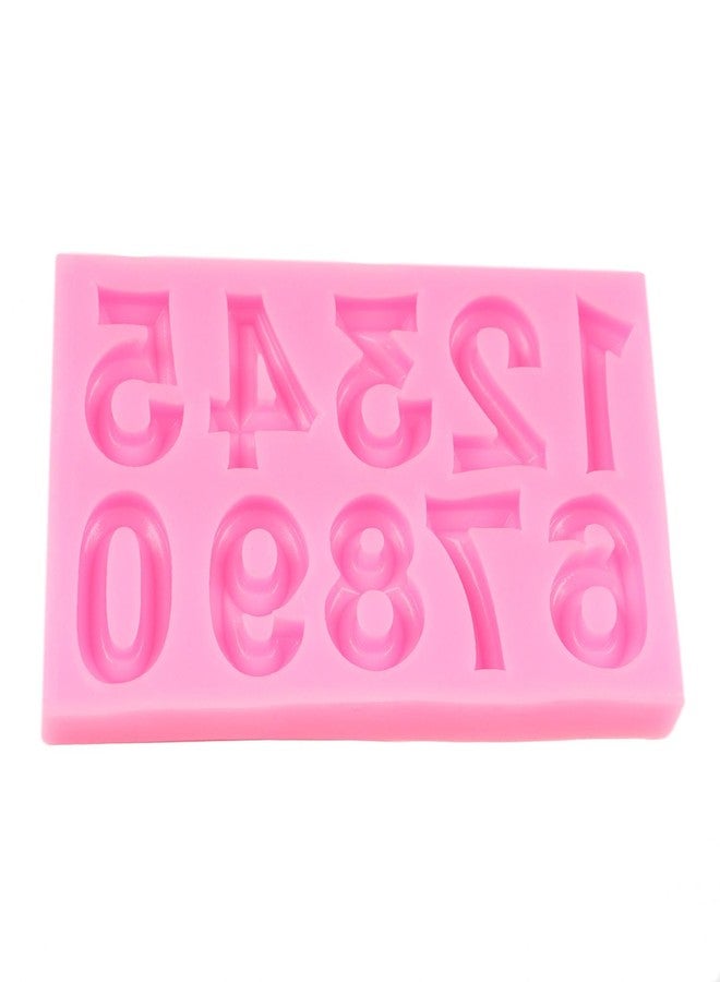 QDMOLDS قوالب سيليكون ثلاثية الأبعاد للفوندان بأرقام من 0 إلى 9، قوالب شوكولاتة فوندان لتزيين الكيك، زينة الكب كيك، حلوى، عجينة سكر، طين بوليمر - Image 4