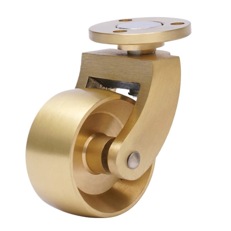 Antique Brass Heavy Duty Universal Swivel Casters 2 Pack For Furniture Table - Image 2