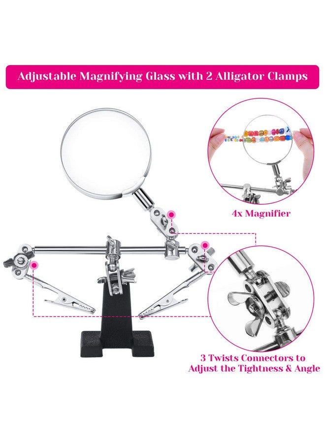 شينك مجموعات صنع المجوهرات للبالغين، مجموعة لوازم صنع المجوهرات مع أدوات صنع المجوهرات، حليات القرط، أسلاك المجوهرات، نتائج المجوهرات والأيدي المساعدة لصنع المجوهرات وإصلاحها - Image 4