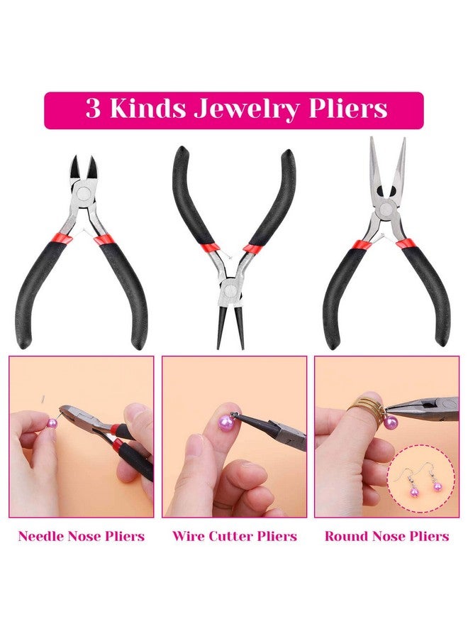 شينك مجموعات صنع المجوهرات للبالغين، مجموعة لوازم صنع المجوهرات مع أدوات صنع المجوهرات، حليات القرط، أسلاك المجوهرات، نتائج المجوهرات والأيدي المساعدة لصنع المجوهرات وإصلاحها - Image 5