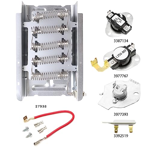 ORIEMARS Dryer Heating Element for Maytag MEDC465HW0 MEDX655DW MEDC200XW MEDC215EW MEDC300BW0 MEDC400VW0, Roper RED4516FW0 RED4440VQ1 RED4640YQ0 RED4640YQ1,EED4400WQ0 E-state Replacement kits. - Image 2