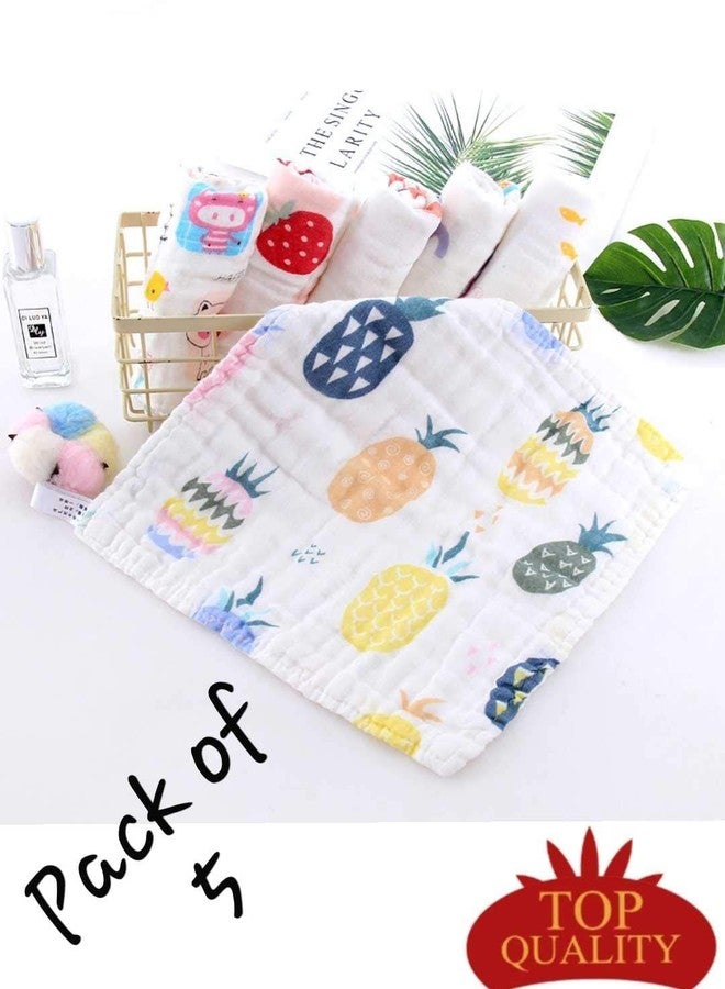 ZAPLES مناشف وجه قطنية موسلين من زابلز للأطفال حديثي الولادة، مناديل ناعمة للغاية، قابلة لإعادة الاستخدام للأطفال الرضع والصغار (عبوة من 5 قطع) أبيض - Image 2