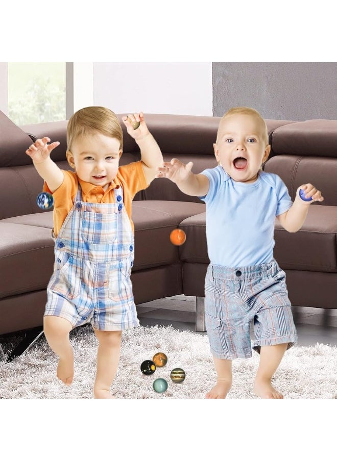 Panxxsen - 24 Pieces Bouncy Balls,Planets Bounce Balls,High Bouncing Solar System Rubber Balls for Kids,Party Favors and Goodie Bag Fillers for Prizes,Birthdays Gift,32mm - Image 1