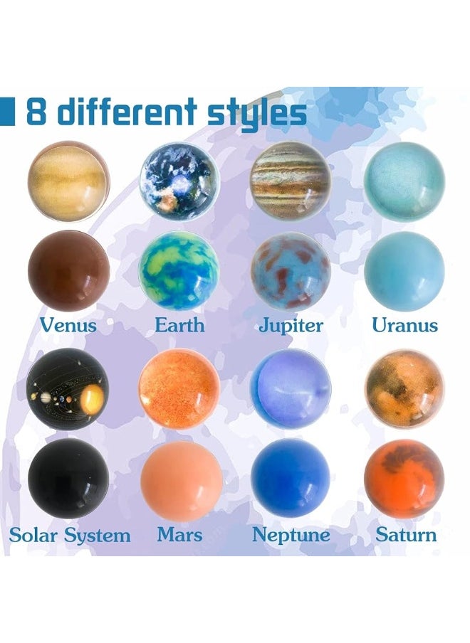 Panxxsen - 24 Pieces Bouncy Balls,Planets Bounce Balls,High Bouncing Solar System Rubber Balls for Kids,Party Favors and Goodie Bag Fillers for Prizes,Birthdays Gift,32mm - Image 1