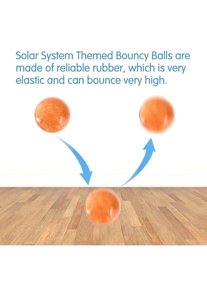 Panxxsen - 24 Pieces Bouncy Balls,Planets Bounce Balls,High Bouncing Solar System Rubber Balls for Kids,Party Favors and Goodie Bag Fillers for Prizes,Birthdays Gift,32mm - Image 1