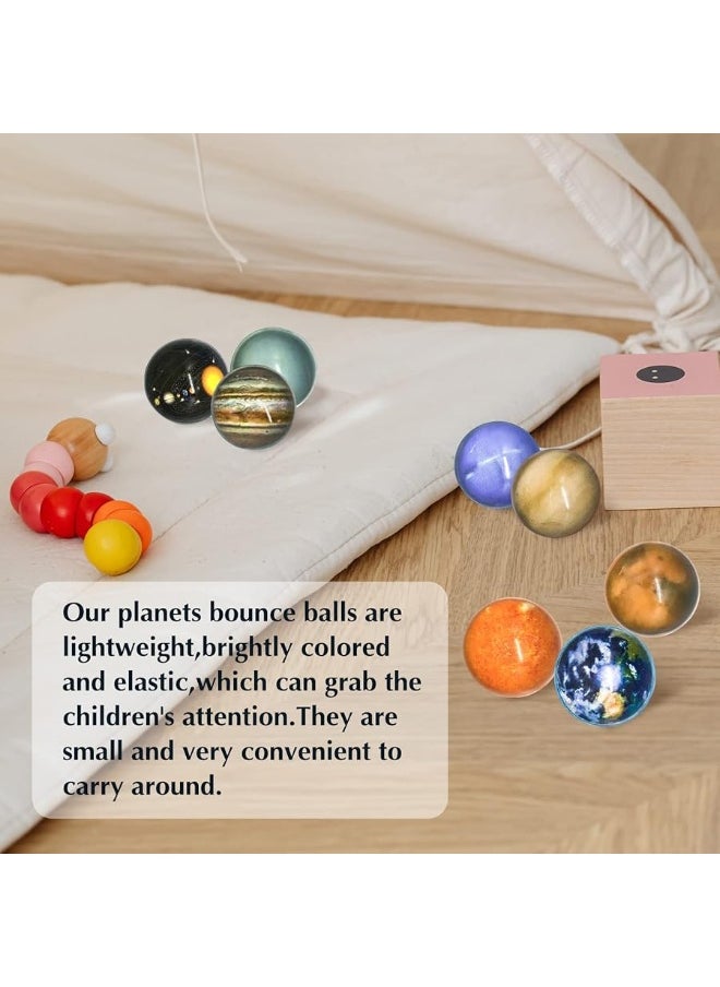 Panxxsen - 24 Pieces Bouncy Balls,Planets Bounce Balls,High Bouncing Solar System Rubber Balls for Kids,Party Favors and Goodie Bag Fillers for Prizes,Birthdays Gift,32mm - Image 1