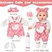 DONTNO 12 Baby Doll in Gift Box with Clothes Accessories PlaysetPacifierFeeding Bottle Gift Idea for Ages 3 - Image 4