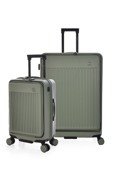 Magellan Luggage set Hard Lightweight 2pcs Trolley Travel Bag | Front Opening