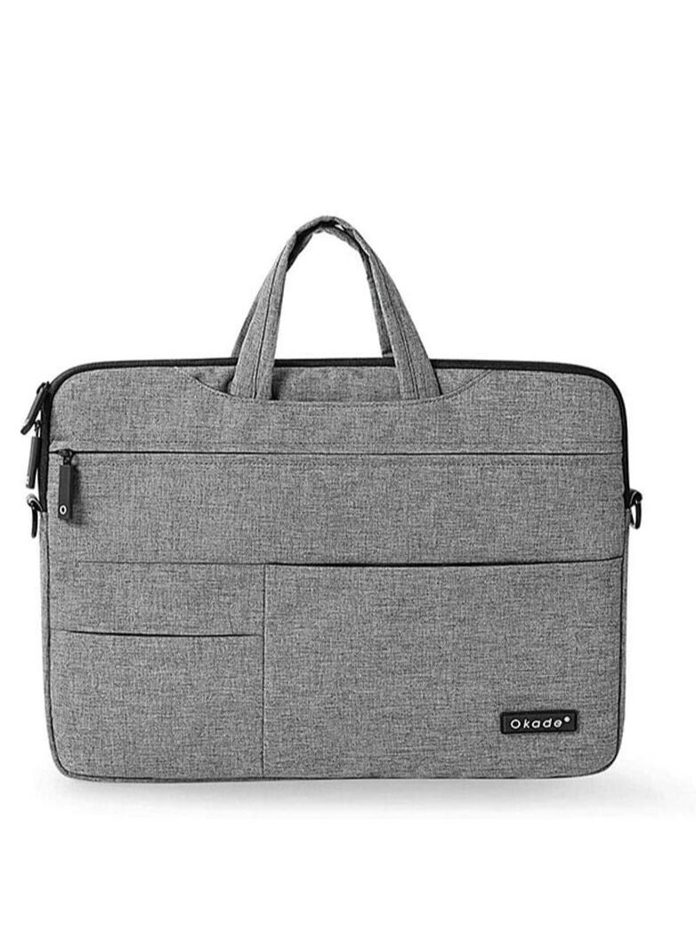 Okade Okade Waterproof Universal Laptop Shoulder Bag Sleeve Carrying Case Briefcase Notebook Pouch For MacBook Air Pro Lenovo HP Dell Asus 13 13.3" Inch Grey  - Image 2