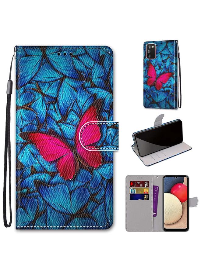 S-TOP Case For Samsung Galaxy A02s / M02s Coloured Drawing Cross Texture Horizontal Flip PU Leather Case with Holder & Card Slots & Wallet & Lanyard - Image 1