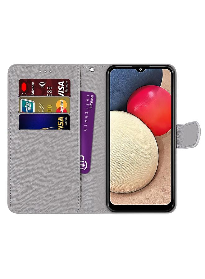 S-TOP Case For Samsung Galaxy A02s / M02s Coloured Drawing Cross Texture Horizontal Flip PU Leather Case with Holder & Card Slots & Wallet & Lanyard - Image 3