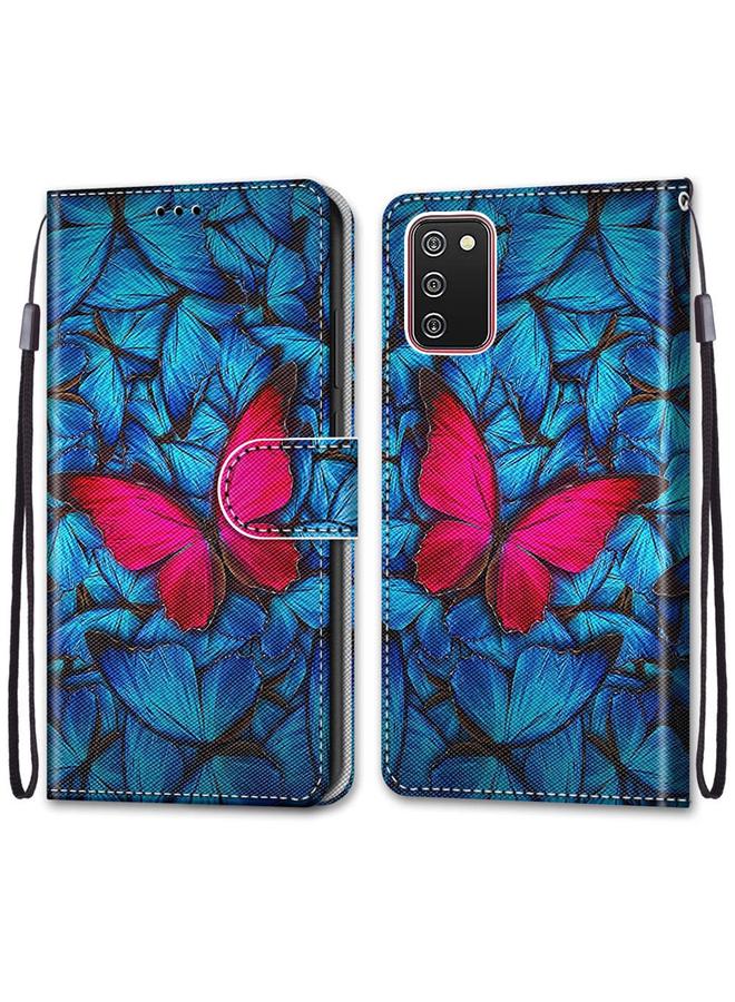 S-TOP Case For Samsung Galaxy A02s / M02s Coloured Drawing Cross Texture Horizontal Flip PU Leather Case with Holder & Card Slots & Wallet & Lanyard - Image 2