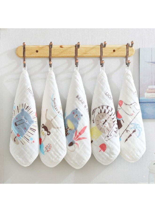 Soofam 5 عبوات من مناشف الأطفال المصنوعة من القماش القطني، ناعمة عضوية، للبشرة الحساسة للمواليد الجدد، للوجه والجسم، مناشف التجشؤ، قطن البامبو، للجنسين - Image 2