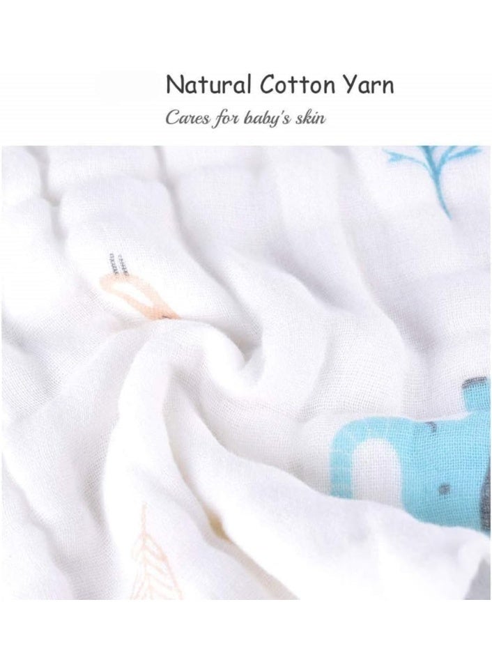 Soofam 5 عبوات من مناشف الأطفال المصنوعة من القماش القطني، ناعمة عضوية، للبشرة الحساسة للمواليد الجدد، للوجه والجسم، مناشف التجشؤ، قطن البامبو، للجنسين - Image 4