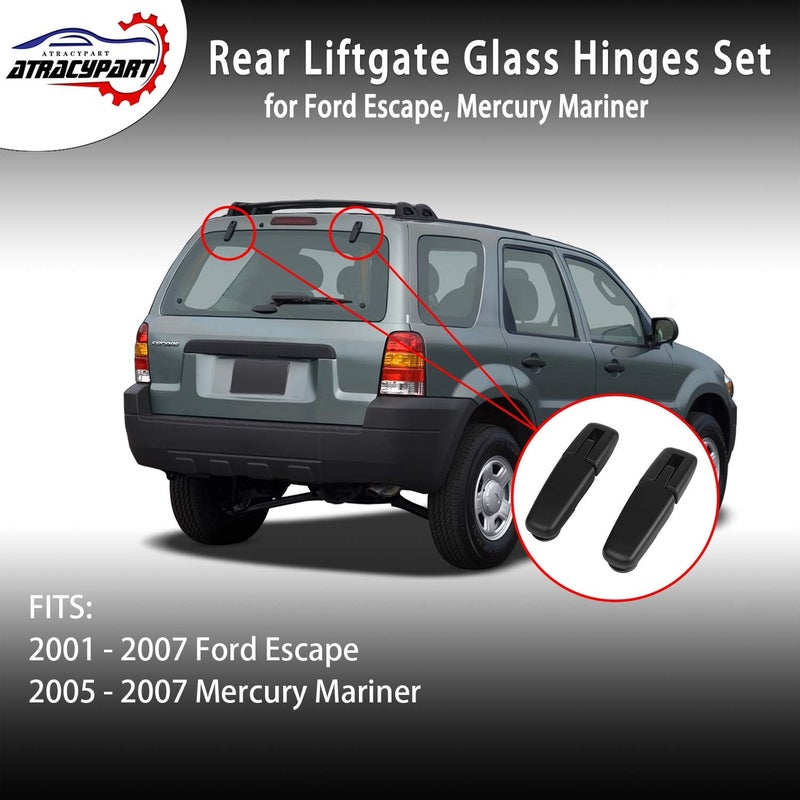 ATRACYPART Rear Window Hinge Set Liftgate Glass Hinge Right & Left | for 2001-2007 Ford Escape 2005-2007 Mercury Mariner | #YL8Z78420A68BA, YL8Z78420A69BA, YL8Z-78420A68-BA, YL8Z-78420A69-BA - Image 3