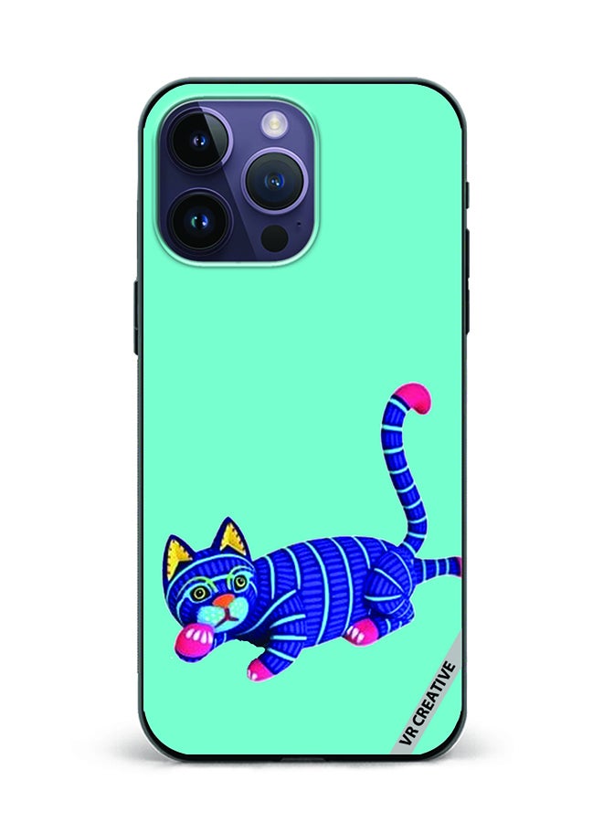 VR CREATIVE Protective Case Cover For Apple iPhone 15 Pro Cat Design Multicolour - Image 1