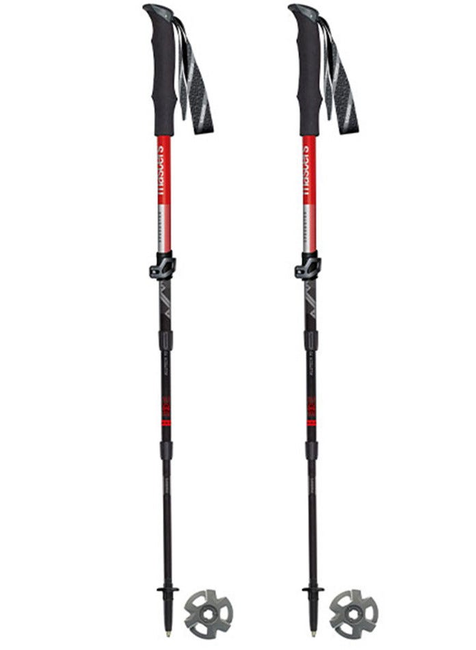 Masters Trekking Ultralight Poles Speedster (Black/Red) – AluTech 7075 Aluminum Hiking Poles, Adjustable 110–130 cm (52 cm Collapsed), Wing Lock System, Carbide Tips, Lightweight 250g, Ergonomic Palmo Grip, Durable Trekking Poles for Hiking & Outdoor Adventure