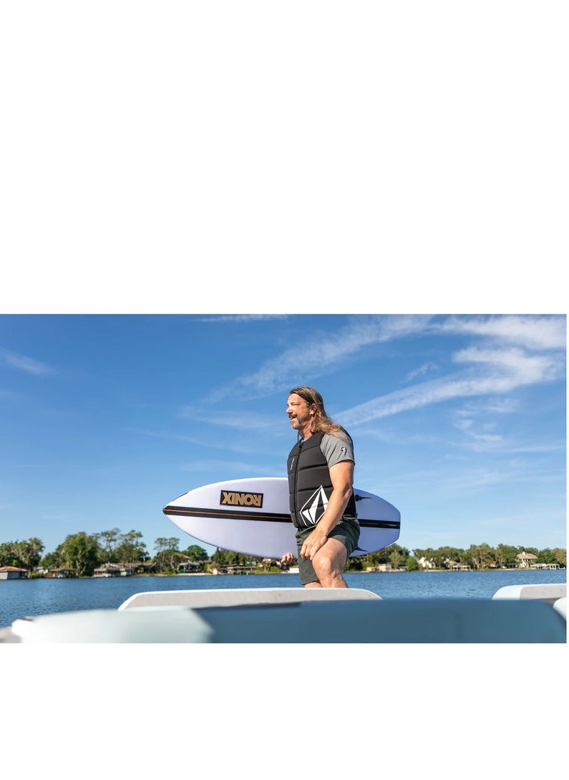 RONIX - RONIX WAKESURF - Flyweight - Wave King Surfer - White, Black, Gold - Image 1