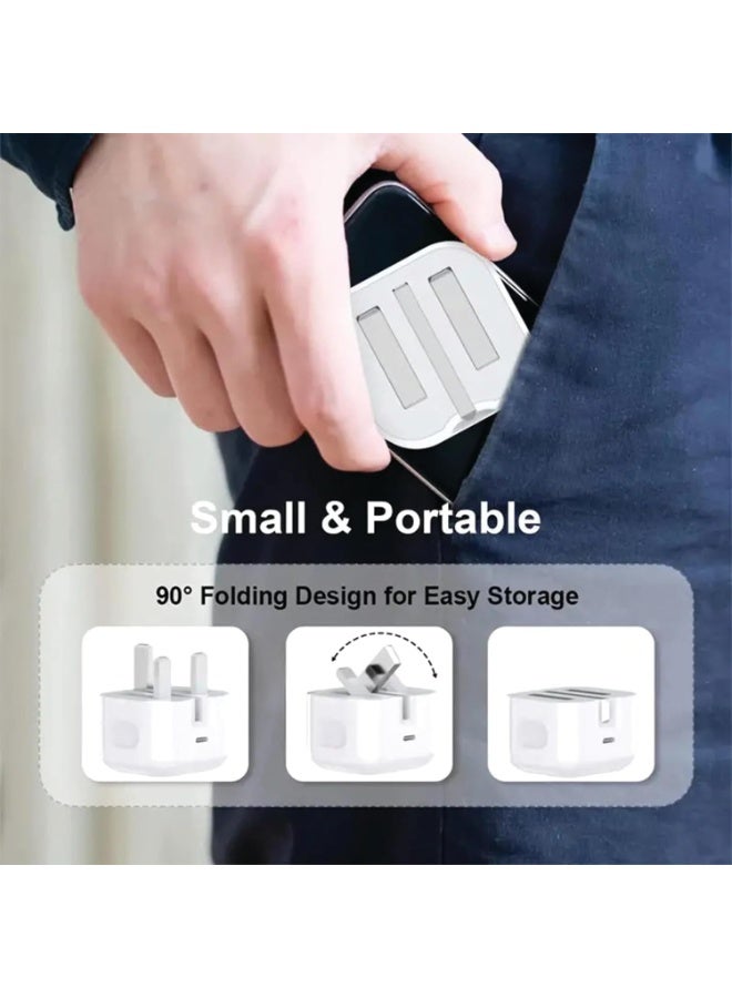 MUNTAQI 35W PD USB-C Charger Plug with Dual Type-C Ports & 2M USB-C to USB-C Cable – Fast Charging Adapter for Samsung, iPhone 15, iPad, MacBook, Pixel & More – Power Delivery Wall Charger - Image 4