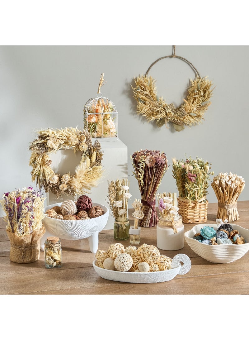 هوم بوكس إكليل زهور مجففة وعشب من مايلي - 36x5x36 سم - Image 3