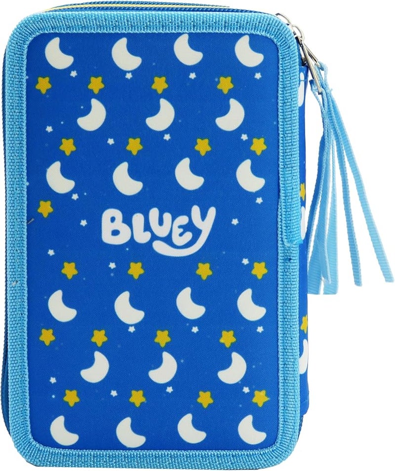 CYPBRANDS CyP Brands-Bluey,3-Tier Pencil Case with School Supplies, Officially Licensed Full Case, Pencils, Pens, Ruler and More - Image 3