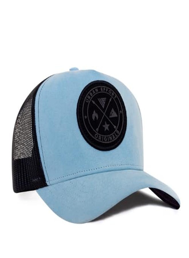 Urban Effort Mesh Back Cap - for Men and Women Baseball Hat 5-Panel Trucker Hat - Great Snapback Closure for Hunting & Hiking, Black/White/Brown, Small-X-Large - Image 1