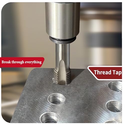 ylongan 2Pcs M16x2.0 Metric Thread Tap, HSS M16 x 2.0mm Right Hand Taper & Plug Thread Tapping Tool - Image 3