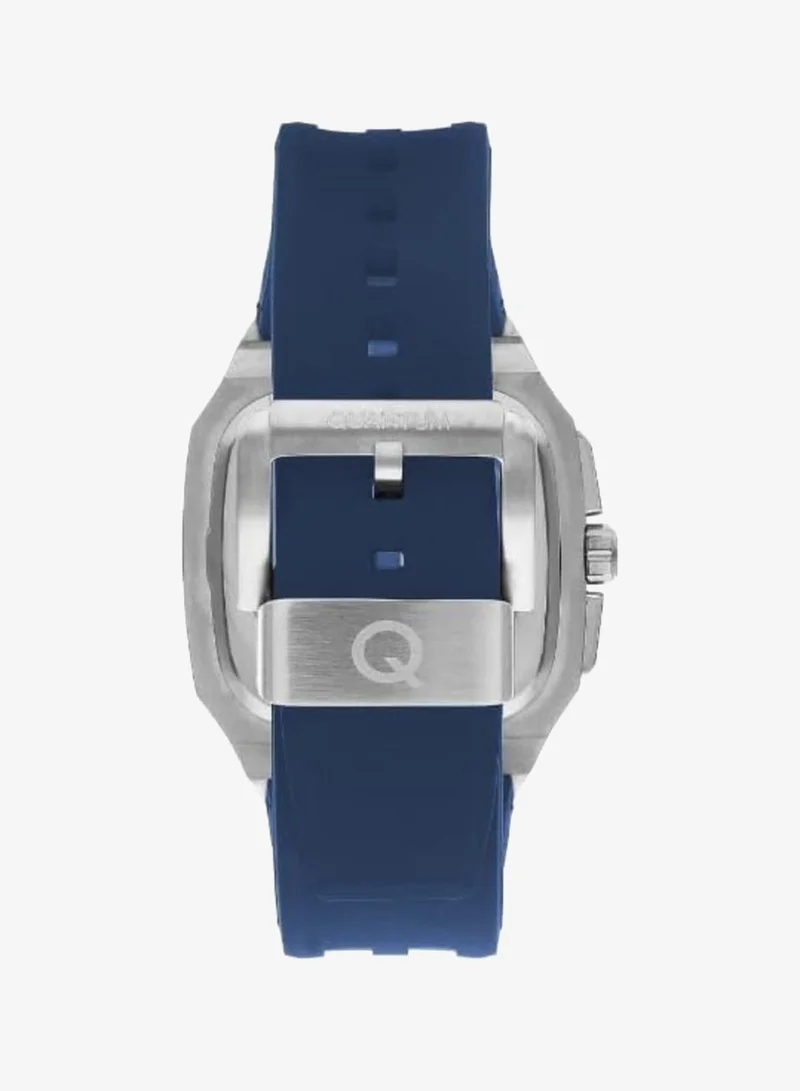 Quantum Blue Quantum Men's Quartz Movement Watch, Chronograph Display and Silicone Strap - HNG1033.399, Blue for Men | Best Price UAE
