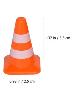 Y&D SYOSI Traffic Road Cones, 14Pcs Small Signs Toys Roadblocks Pretend Play Miniature Cones for Sand Table Engineering Construction  - Image 5