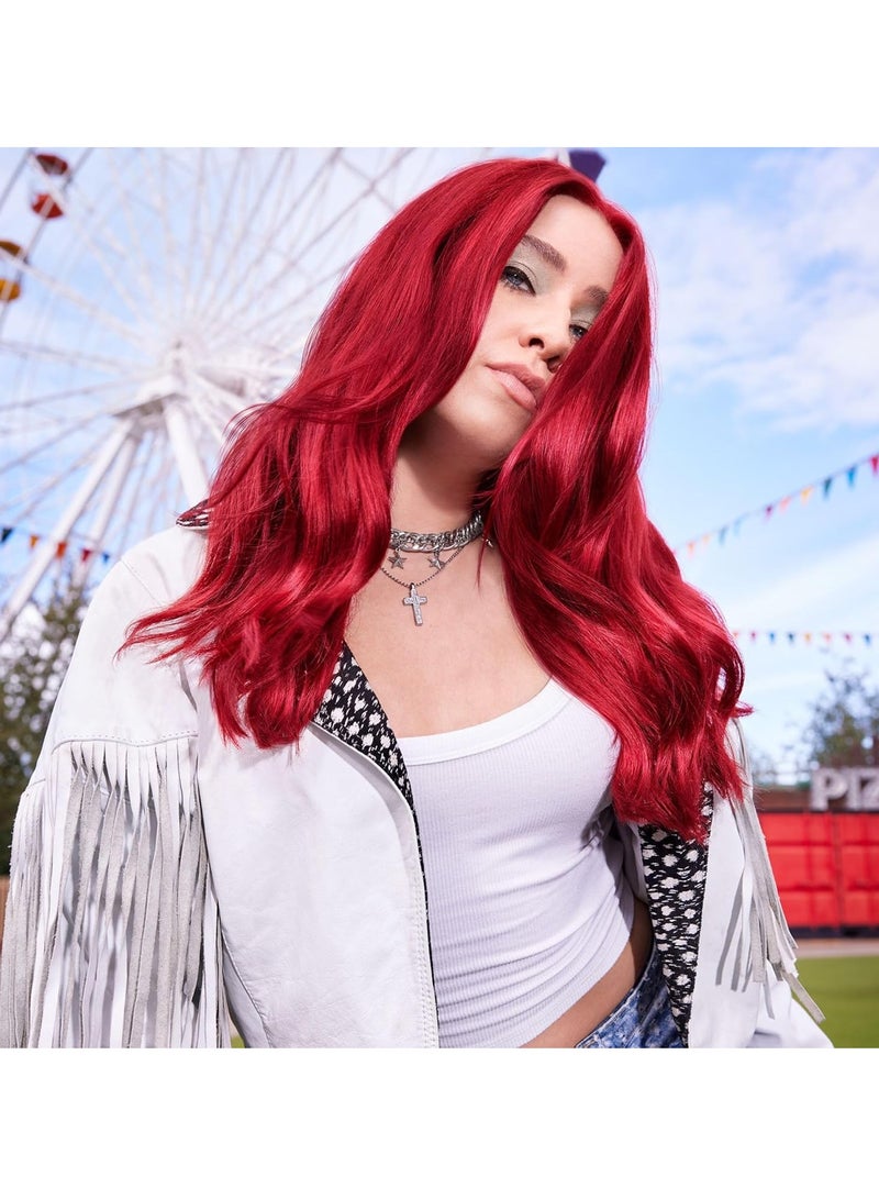 شوارزكوف صبغة شعر LIVE Ultra Brights Pillar Box Red شبه دائمة 092 صبغة شعر حمراء للون شعر فاتح أو فاتح لون نابض بالحياة يدوم حتى 15 غسلة - Image 2