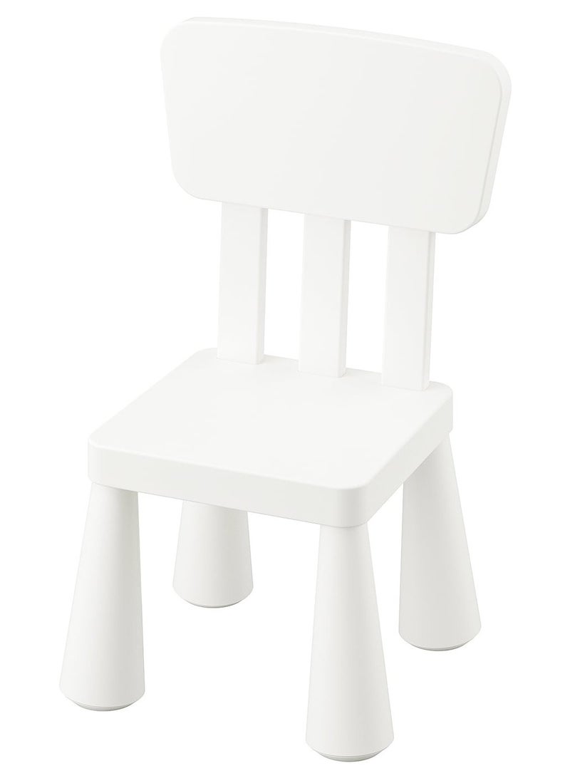 childrens chair in outdoor white