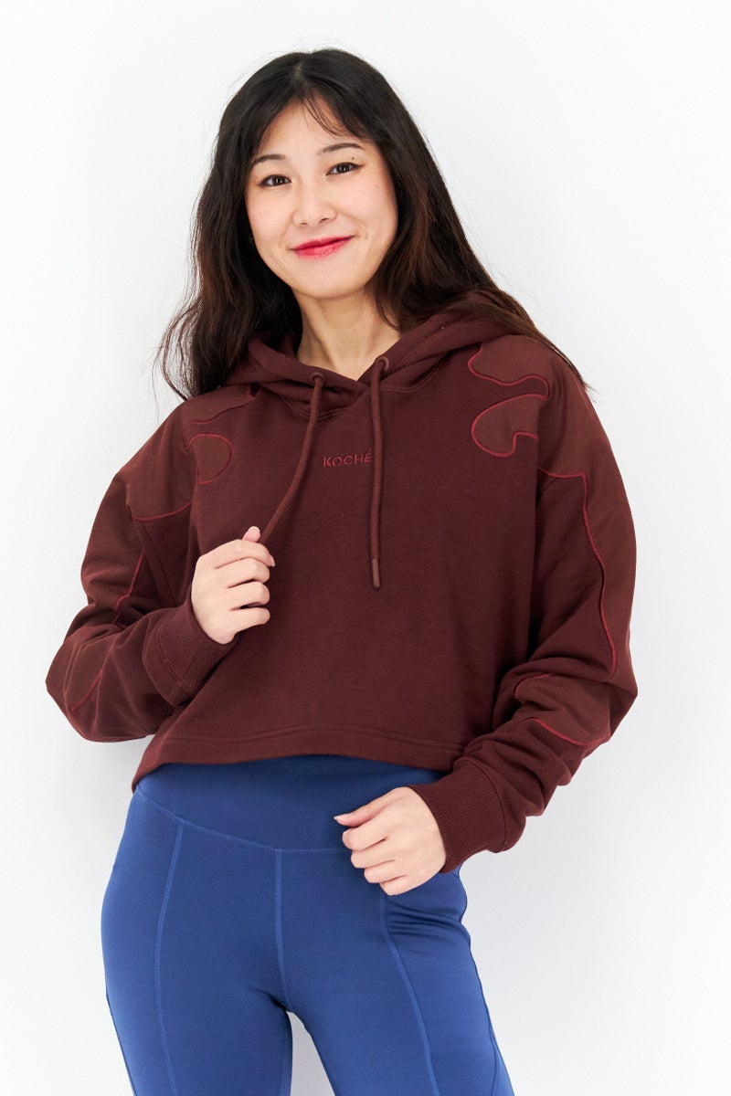 PUMA Women Sportswear Fit Long Sleeve Outdoor Hoodies, Brown  - Image 1