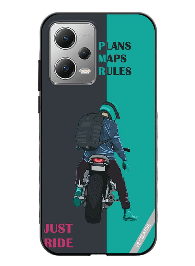 VR CREATIVE Protective Case Cover For Xiaomi Redmi Note 12 Just Ride Design Multicolour - Image 1