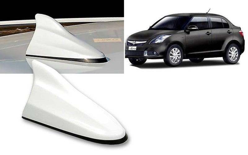 DHANVINE Car High Performance Shark Fin Antenna Silver Color Car FM Radio Signal Aerials Compatible with Maruti Suzuki Swift Type-2 (2011-2017) - Image 2