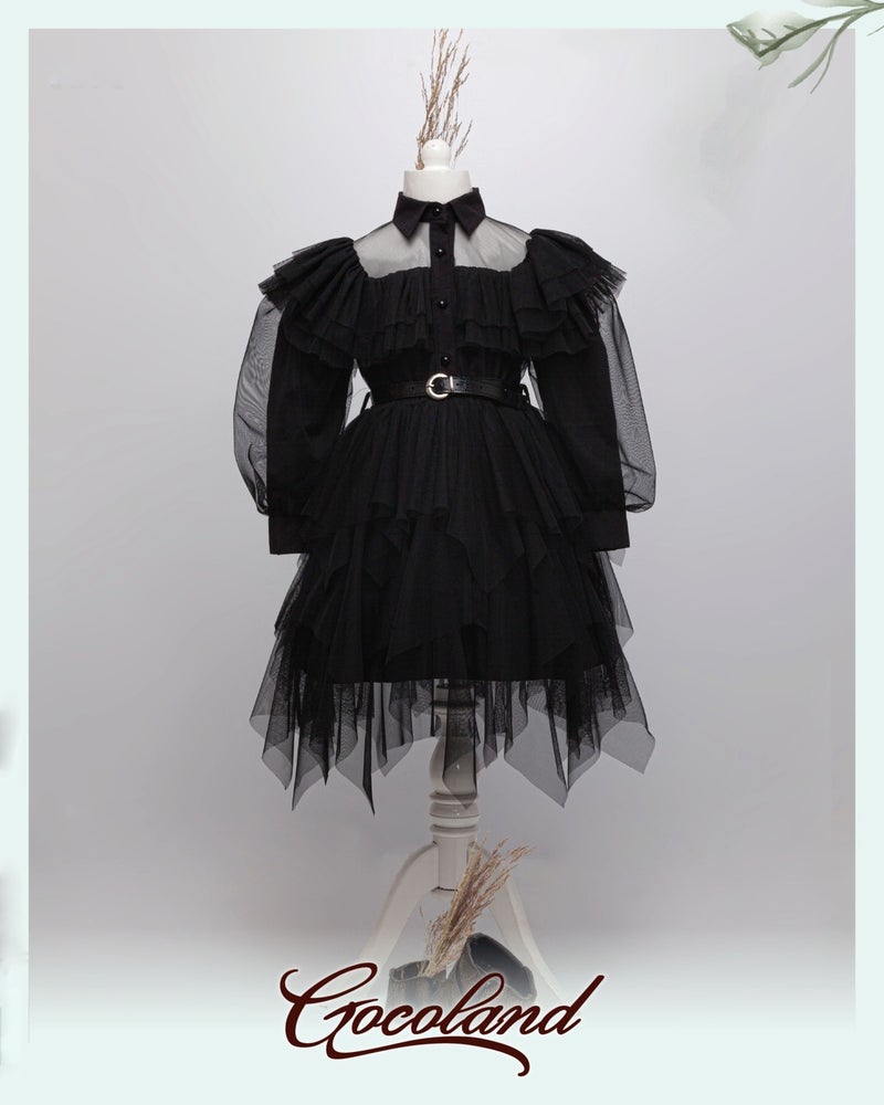 Gocoland Girl Wednesday Dress Long Sleeve  - Image 3