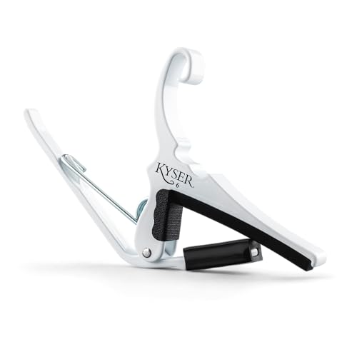 Kyser Quick-Change Guitar Capo for 6-string acoustic guitars, Pure White, KG6W - Image 1