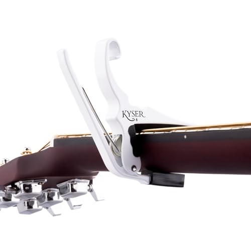 Kyser Quick-Change Guitar Capo for 6-string acoustic guitars, Pure White, KG6W - Image 3