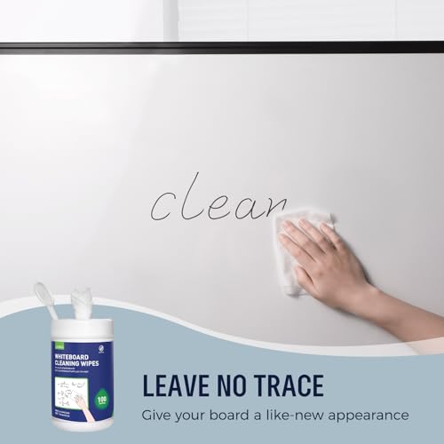Loukin Whiteboard Cleaning Wipes, Dry Erase Board Cleaning Wipes, Non-toxic White board Wipes, 100 Wipes per Canister - Image 3
