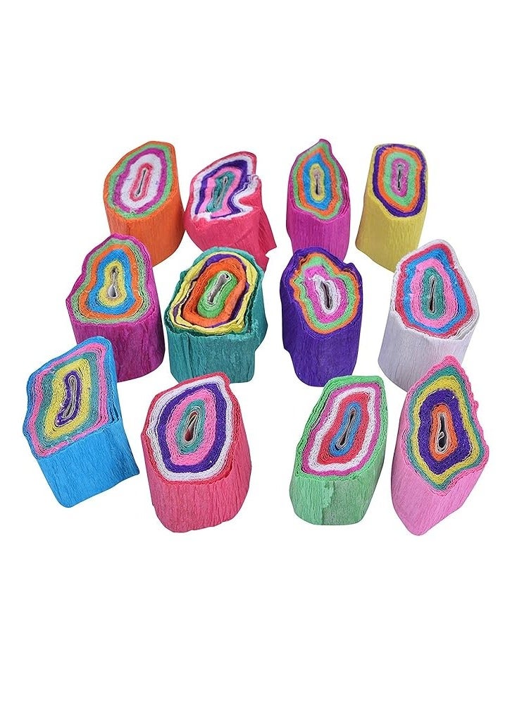 Terabyte CREPE PAPER STREAMER TWISTED ROLLS (PACK OF 5) MULTICOLORS - Image 1