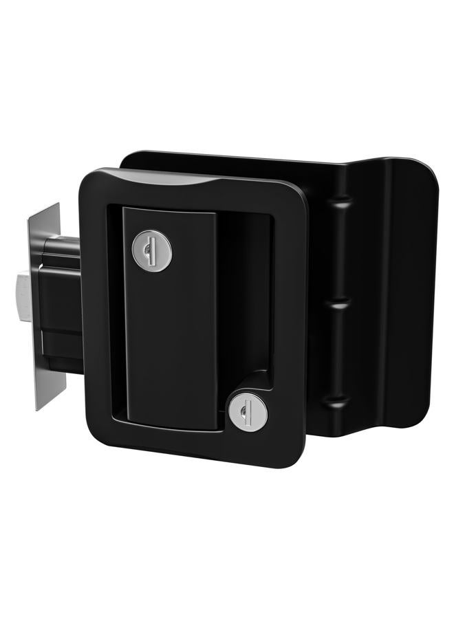 Leisure Locks باب دخول مقطورة السفر RV بولار بلاك مزلاج ميتل - Image 2