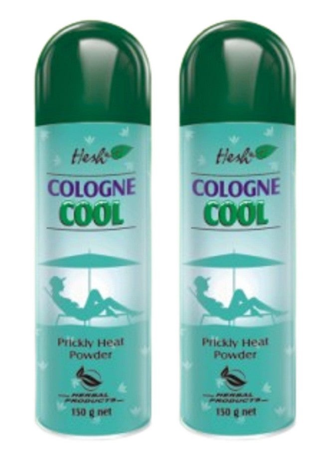 Hesh Cologne Cool Herbal Prickly Heat Powder Plus - 150g - Pack of 2 | Cooling relief from prickly heat, burning & itching of skin - Image 1