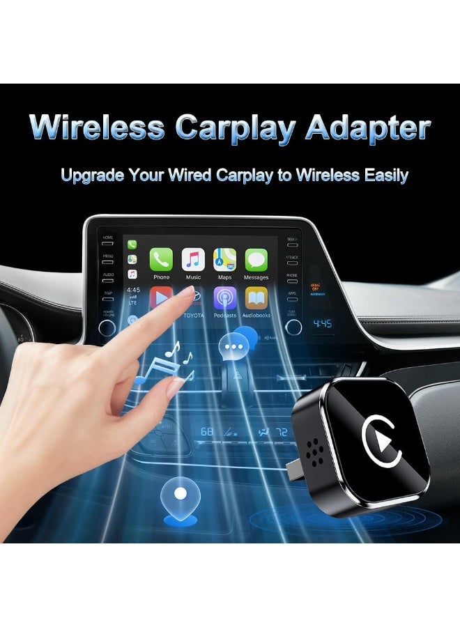 زيريفام Carplay اللاسلكي، محول Carplay اللاسلكي 2 في 1 ومحول Android، محول صغير الحجم يعمل بمجرد التوصيل لأجهزة iPhone وAndroid، اتصال تلقائي سريع، بدون تأخير، حجم صغير (أسود) - Image 3