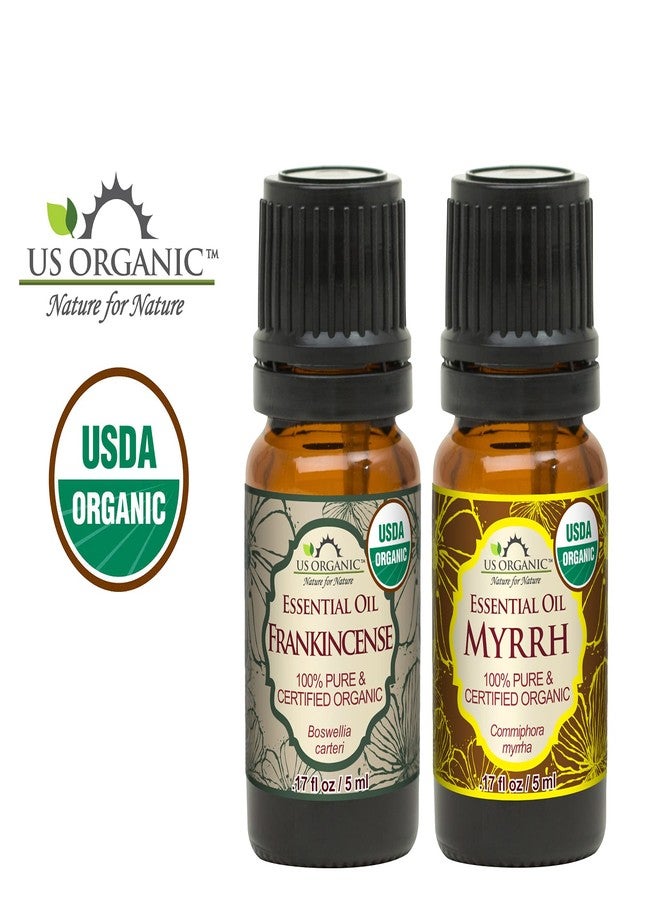 US Organic 100% Pure Myrrh, Frankincense Essential Oil Combo Pack - Directly sourced from The Horn of Africa - USDA Certified Organic - Use Topically or in Diffuser (5 ml Combo - Image 4
