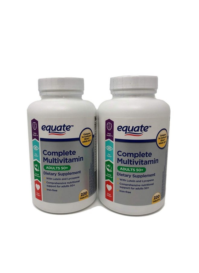 Equate Mature Adult 50+ One Daily Complete Multivitamin Compare To Centrum Silver (200 Ct) ( Pack Of Two )  - Image 2