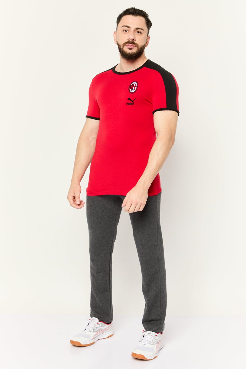 PUMA تي شيرت رياضي للرجال بأكمام قصيرة مناسب في الهواء الطلق، أحمر - Image 3