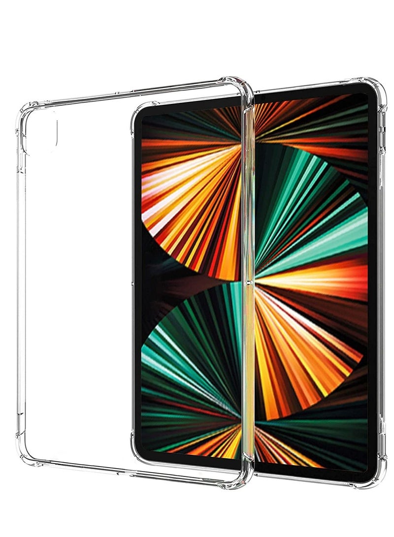 Silicon Clear Case for iPad Pro 12.9'' (5th Gen ) 2021, TPU Shockprooof Back Cover, Slim-Fit Protective Case for iPad Pro 12.9 inch 5th Generation, Supports Pencil 2nd Gen Charging, Transparent - Image 1