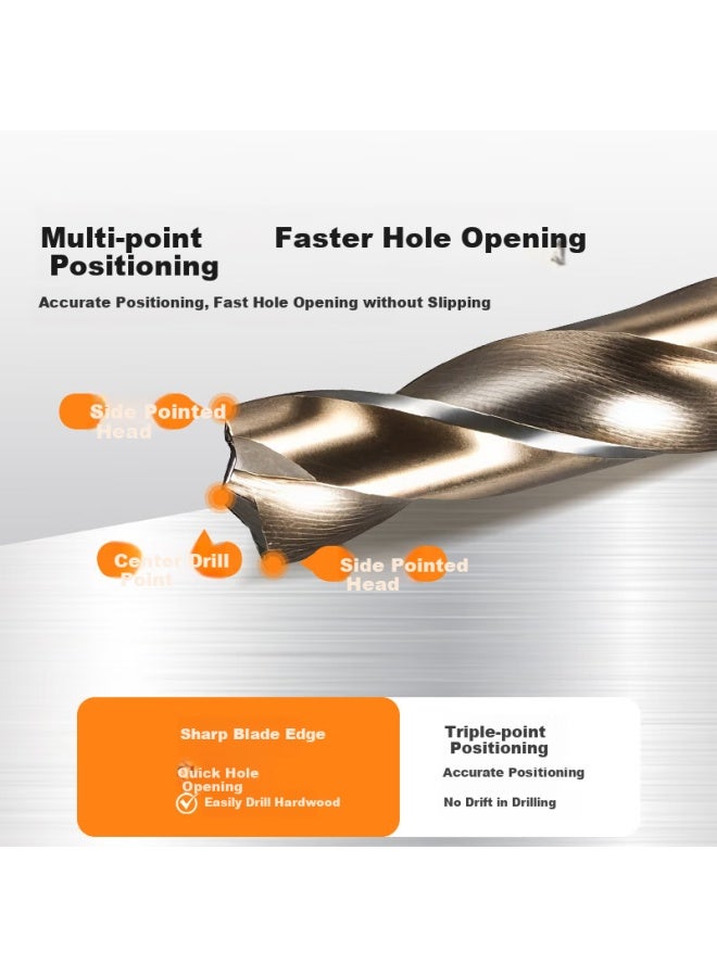 Kendo High-speed Steel Multi-blade Drill Bit, Curved Hole Drilling Bit, 8mm - Image 1