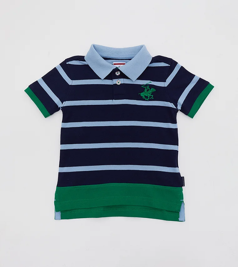 Striped Casual Polo T-Shirt