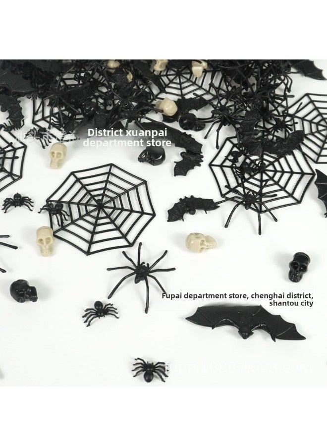 Loquat Party Simulation Spider Cockroach Tricky Toy Soft Glue Animal  Decoration Tricky Toy-Color:148PCS Spider Suit - Image 3